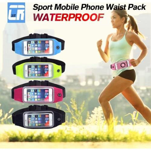 Outdoor Running Waist Bag Waterproof Mobile Phone Holder Belt Jogging Pack Bag Gym Fitness Touch Screen Bag Sport Accessories