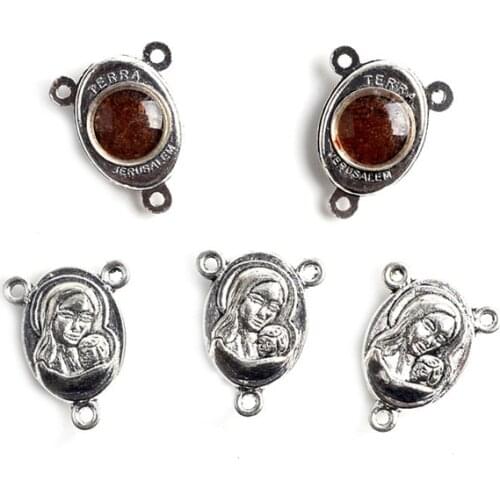 Religious Alloy Jesus Christ Cross Virgin Mary Triangle Connector Can Do Handmade DIY Become Necklaces And Bracele