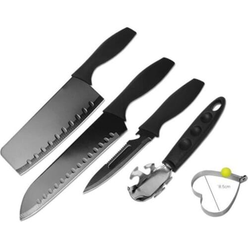 2019 Stainless steel cutting knife cutter kitchen 5 sets of cutters kitchen utensils fried eggs with beautifully packaged