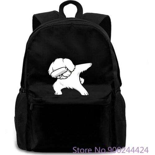 Dabbing Maltese Dog - Birthday Party s Hip Hop Style Pinted Cool women men backpack laptop travel school adult student
