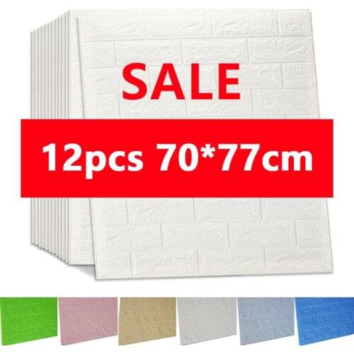 3D Wall Stickers Imitation Brick Bedroom Decor Waterproof Self-adhesive Wallpaper For Living Room Kitchen TV Backdrop Decor70*77