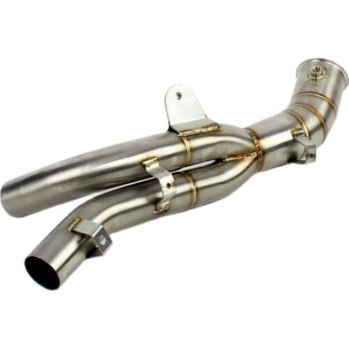 Slip-on Motorcycle Exhaust Pit Bike Elbow Modified Middle Link Pipe For YZF R1 2009 2010 2011 2012 2013 2014 Years Escape Moto