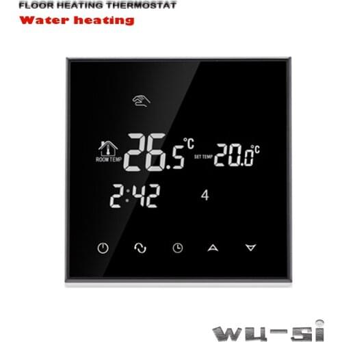 110VAC floor heating thermostat, control electric actuator NO NC, with programming,24VAC,220VAC optional