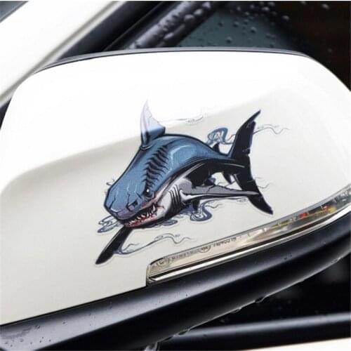 GREAT SHARK Vinyl Decal Funny Animal Fish Car Decoration Sticker Car Body Decal Blue