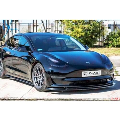 Z-ART model 3 glossy black body kit model 3 plastic aerokit for Tesla Model 3 tuning body kit in jection PP aerodynamic kit