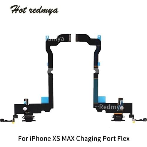 Charging Port Dock USB Connector For iPhone XS MAX Charger Flex Headphone Audio Jack Microphone Flex cable Replacement Parts