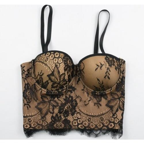 Women Summer Sleeveless Spaghettli Strapless V Neck Lace Floral Sexy Top 2020 Fashion Female Bodycon Club Top Vestidos