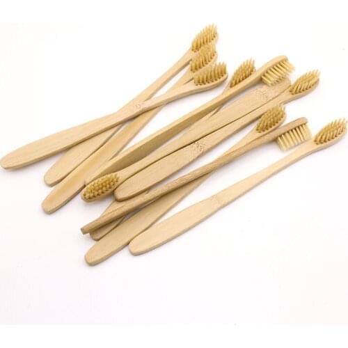 DR.PERFECT 50 PCS/lot Beige Slim Neck Bamboo Toothbrush Wholesale Environment Wooden Bamboo Toothbrush Oral Care Black Head