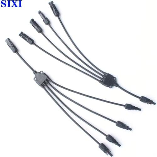 1Pairs Solar Y-Type 5-Way Connector Solar Photovoltaic Panel Parallel Waterproof Connector Solar Panel One Point Four Adapter