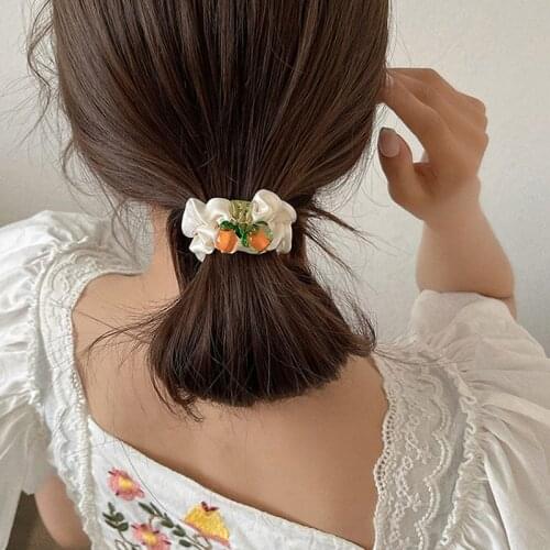 1PCS Woman Fashion Scrunchies Satin Silk Hair Ties Rope Girls Ponytail Holders Rubber Band Elastic Hairband Hair Accessories