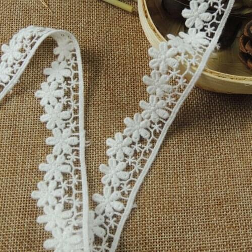 1Yard 90CM New Arrival 2019 Latest French Cotton Lace Fabric Wedding Lace Fabrics Hollow Bridal Lace Ribbon Trim encajes L17