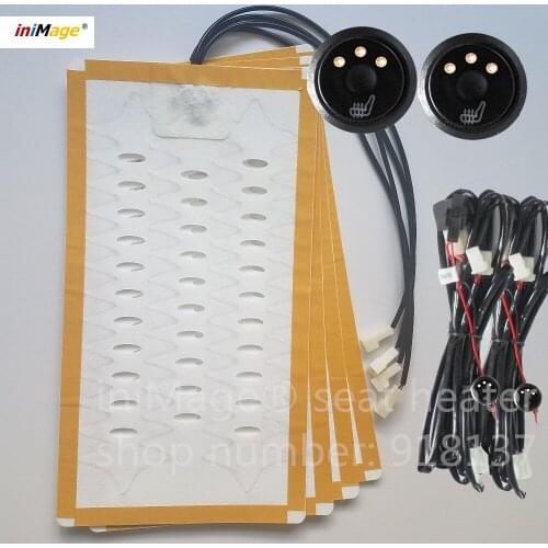 2 seats install Round button 3-level switch alloy wire seat heater,heated seat,carbon fiber, seat heating automobile warmer