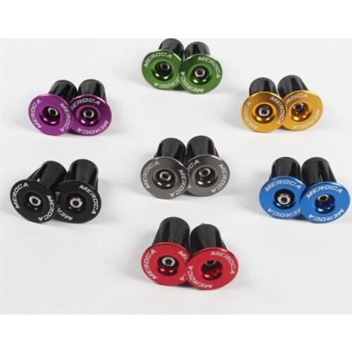 2pcs Road Bicycle Handlebar Grips Covers Aluminum Alloy Bike Handle Bar Cap End Plugs