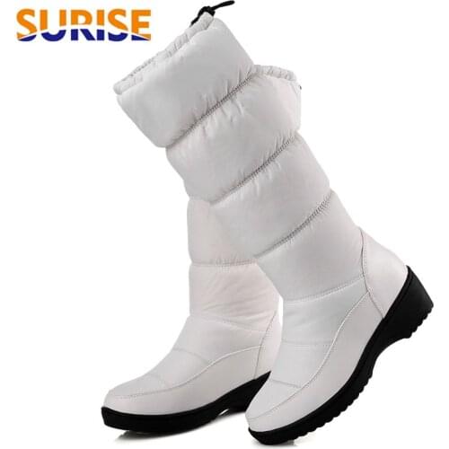 2021 Winter Warm Down Women Mid-calf Snow Boots Round Toe White Plush Outdoor Waterproof Lady Platform Half Boots Big Size 35-44