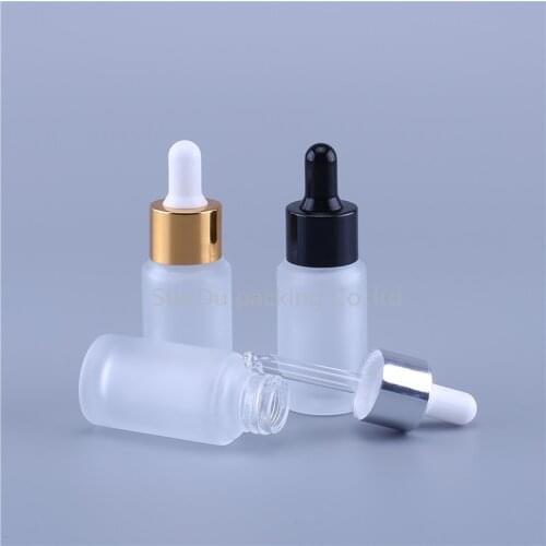 6pcs/lot Empty Frost Dropper Bottles Glass Essential Oil Liquid Aromatherapy Pipette Perfume Container