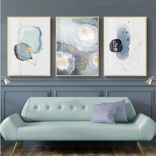 3 Pieces Abstract Watercolor Nordic Canvas Poster Agate Art Print Wall Painting Modern Pictures for Living Room Home Decor