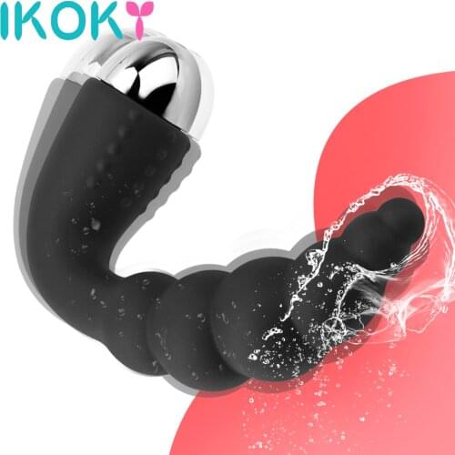 IKOKY Anal Vibrator Sex Toys for Women&Men Butt Plug Prostate Massager Clitoris Stimulator Anal Beads Anal Vibrator 10 Speed