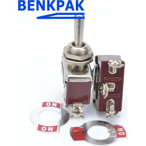 BENKPAK 12mm silver contacts 3 pin toggle switch ON-ON