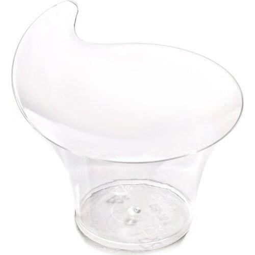 Free Shipping Party Wedding Festival Supplies, Disposable Plastic Tableware, 85*60mm/100ml Transparent Wave Cup, 50/Pack