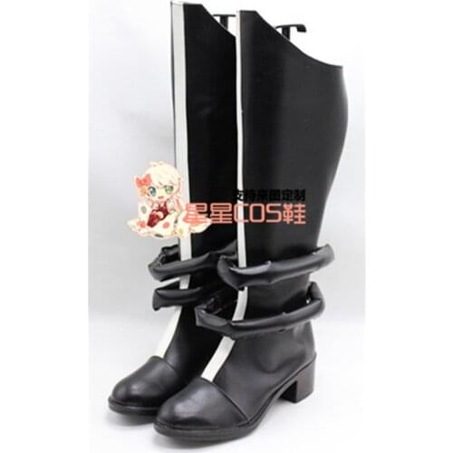 D.Gray-man Linali Lee Black Adult Halloween Christmas Cosplay Shoes Boots X002