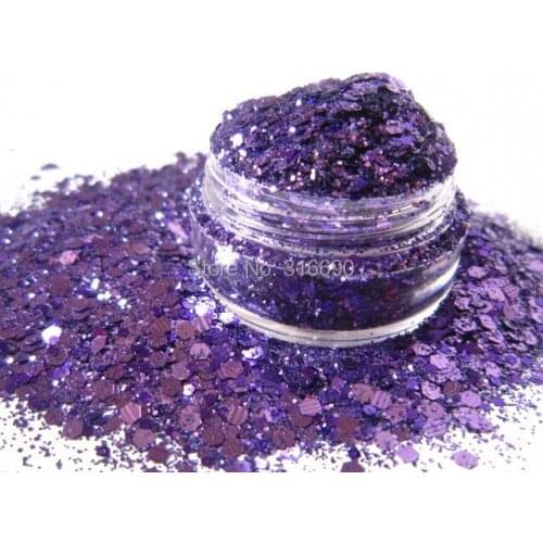 Purple Solvent Resistant Glitter Mix Glitter Blend for Nail Polish Frankening Scrapbooking