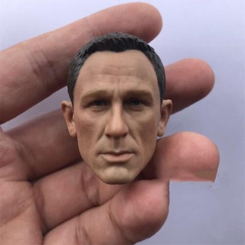 In Stock For Sale 1/6th Daniel Craig James Bond Male Head Sculpture For Usual 12inch Doll Action Figure