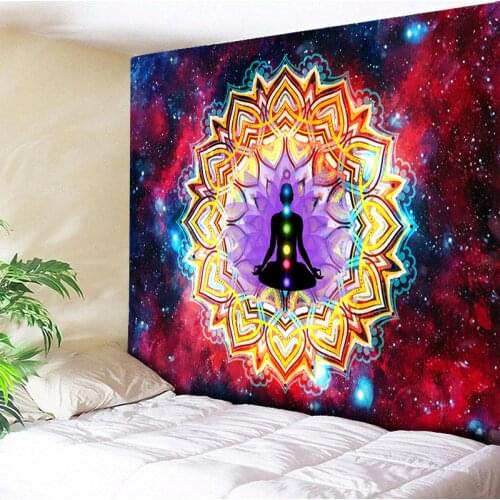 3D Chakra Tapestry Ombre Galaxy Psychedelic Tapestry Boho Decor Mandala Tapestry Wall Hanging Hippie Tapestries Yoga Mat Cool
