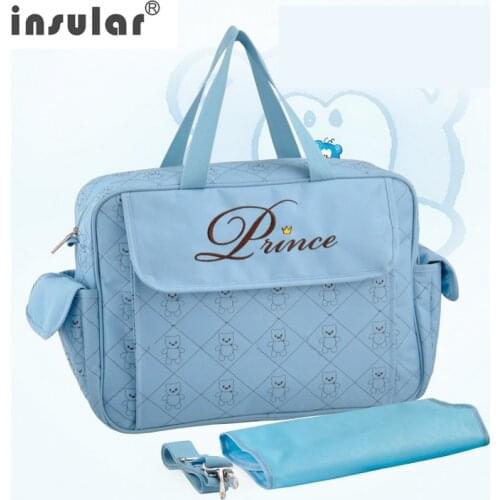 High quality insular multifunctional diaper bags mother bag maternity mummy nappy bags flower style mom handbag baby stroller