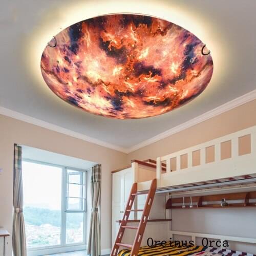 Cartoon Creative Planet Sun ceiling lamp Boys and Girls Bedroom Childrens Room Lighting Modern Individual LED ceiling lamp