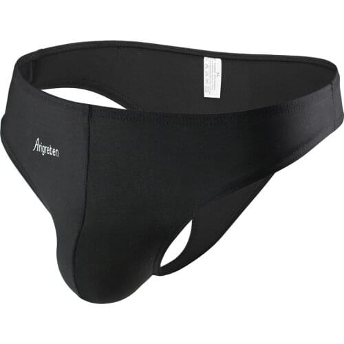 Penis Pouch Underwear Mens Sexy Solid Breathable Briefs Mans Sexy Bikini Gay Swimming Trunks Sexy Buttocks Hollow Underpant Man