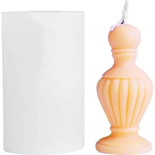 2021 New European Style Geometric Vase Candle Silicone Mold Scented Gypsum Scented Candle Silicone Mold Silicone Mold For Candle