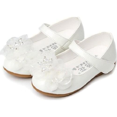 Kids Princess Leather Shoes For Baby Girls Fashion Dance Children Wedding Shoe Flower Little Girls Party Shoes 1 2 3 4 5 6 Years