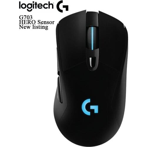 New Logitech original G703 Hero Sensor LIGHTSPEED mouse wireless gaming mouse with 16,000 DPI for pc gaming mouse gamer