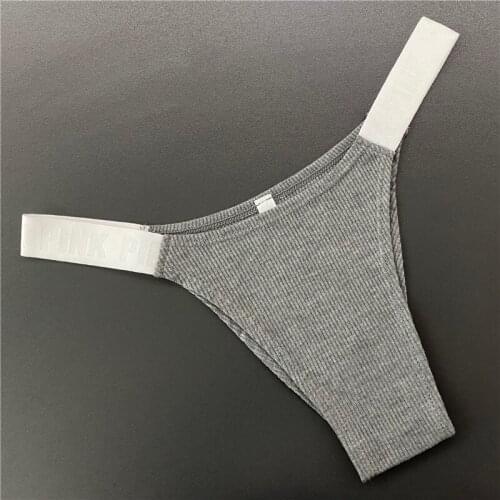 New womens letter cotton underwear, sexy and comfortable soft thong, cotton bottom crotch briefs. Combination underwear