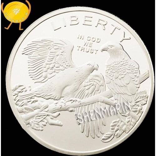 American Liberty Eagle Commemorative Coin Animal Medal Challenge Coin Culture Art Craft Coins Collectibles Home Decorations