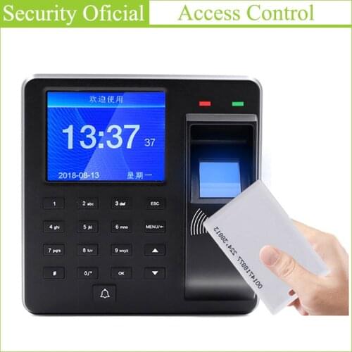 RFID Digital Code Access Control Biometric Fingerprint Device Time Attendance System Clock Record Employee Recognition Recording