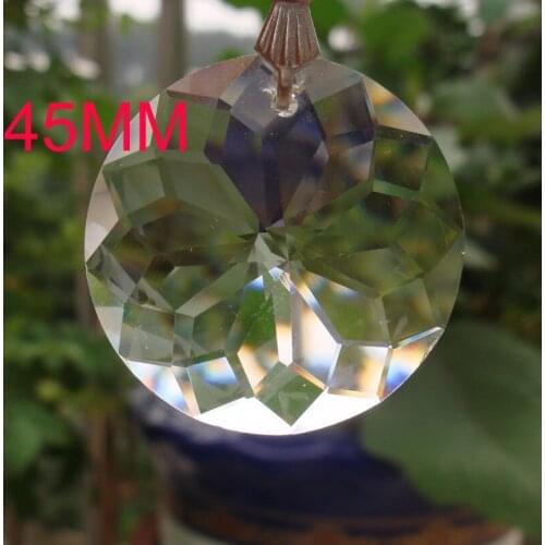 10pcs/lot 45mm One Hole Glass Crystal Pendant Chandelier Prisms Crystal Trimming Pendant Wedding & Home Decoration