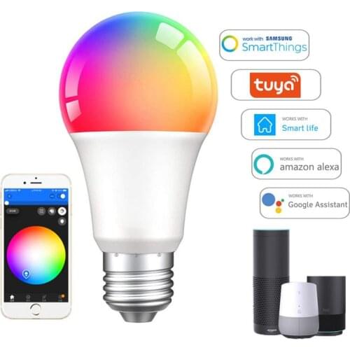 E27 Smart Control Lamp Led RGB Light Dimmable 9W RGBCW Led Lamp Colorful Changing Bulb Home Decoration Smart Lighting Lamp
