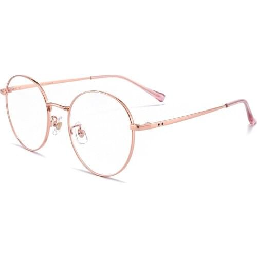 Veshion Round Glasses Frames Men Women Titanium Eye Glasses Frames for Male Ultra-light Fashion Brand Design Optical Lens Myopia