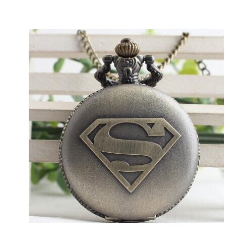 Vintage Bronze antiques Roman Flip clock pendant Flip clock quartz Necklace pocket watches