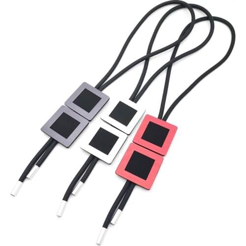 YD&YDBZ New Silver Color Aluminum Sheet Pendant Necklace Sweater Chain Necklaces Rubber Leather Jewelry Steampunk Womens Choker