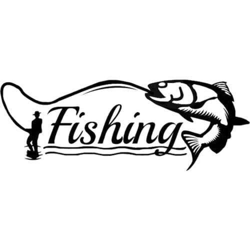 Car Sticker Funny Fish Fishing Hunter Decor Modelling Automobiles Motorcycles Exterior Accessories Vinyl Decal for Bmw Audi Ford
