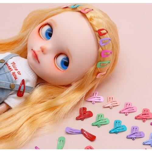 10PCS Candy Color Doll Hairpin for 1/3 1/4 1/6 1/8 1/12BJD SD, DD, ob11, obisu11, Blyth Doll Hairpin Accessories