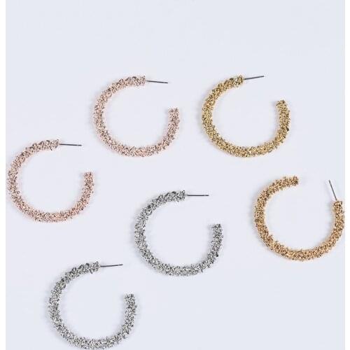 PPG&PGG Vintage Metal Dangle Earrings For Women Gold Color Half Circle Statement Earrings Female Boho Brincos Wedding Jewelry