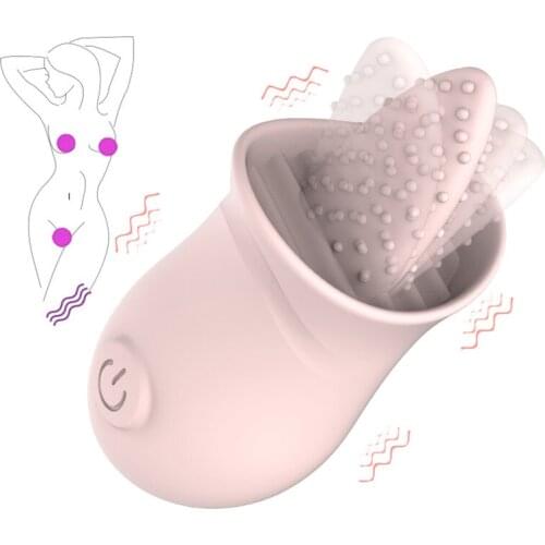 Female Masturbator Soft Tongue Licking Vibrator G spot Clitoral Stimulator Mini Clit Sex Toys for Women Rechargeable Nipple