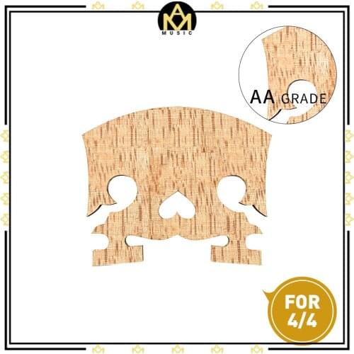 1PC- AA Grade Maple Bridge Triditional 4/4 Violin Bridge Upsid-Down Heart Baroque Style Bridge Violin Accessories Replacement