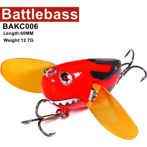 1pcs New Topwater Wobbler Bionic Cicada With Metal Wings Fishing Lure 6cm 12.7g Floating isca Artificial Hard Plastic Bait