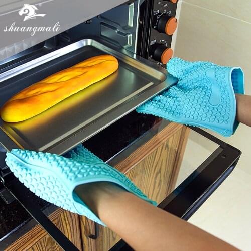 1pcs Silicone Microwave Oven Glove Heat Resistant Silicone BBQ Kitchenware Thickening Cooking Non-slip Baking Oven Glove
