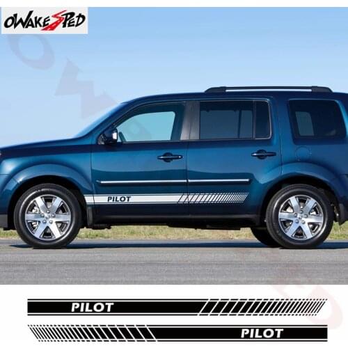 2PCS Car Door Side Skirt Decal Sport Styling Stickers For-Honda Pilot Auto Body Decor Stickers Vinyl Decals Accessories