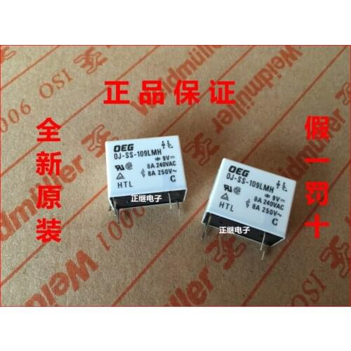 2pcs/lot New and original Relays OJ-SS-109LMH 4PIN normally open 8A